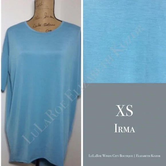 Tunic LuLaRoe Irma Top XS Fits 2-8 NWT Comfy Slinky Soft Oversized Fit - Picture 1 of 4